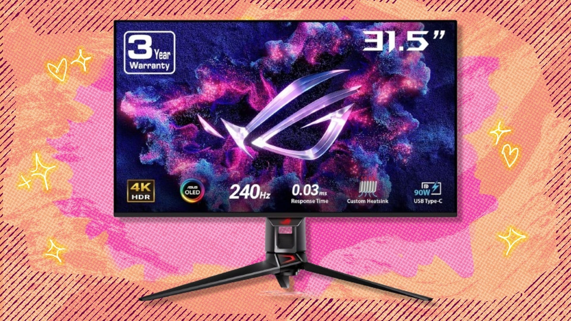 ASUS ROG Swift 32-inch OLED monitor on sale at Amazon for $959.96 — Helios-i.mashable.com