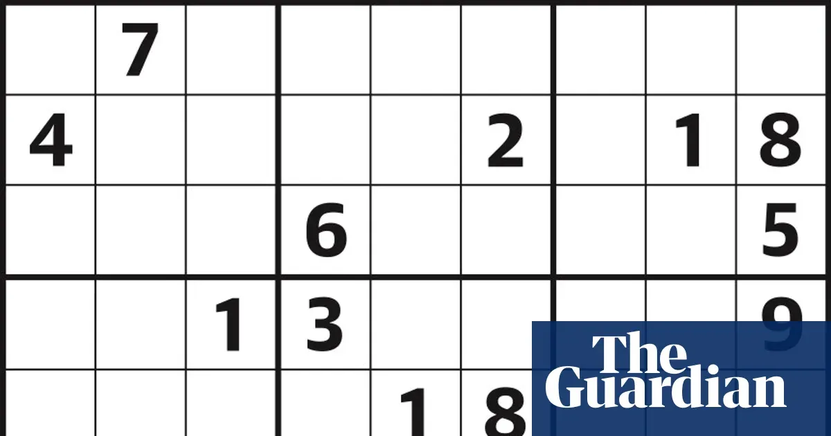 Medium Sudoku puzzle 7,182 — I.guim.co.uk