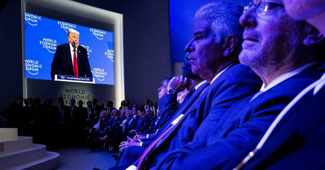 Trump declares end of U.S. stewardship of postwar economic order at Davos — Static01.nyt.com