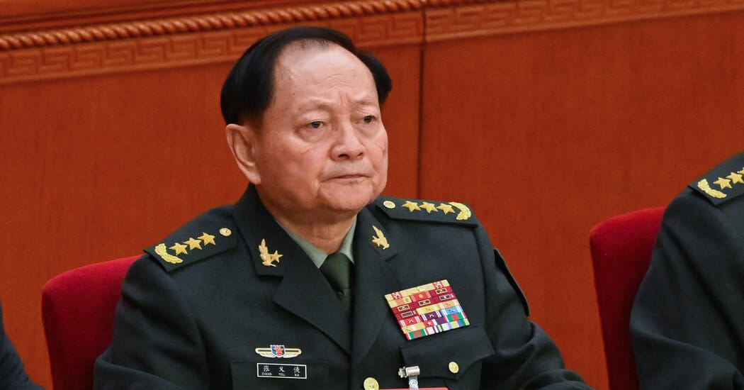 Top PLA vice chairman Zhang Youxia placed under investigation, state media says — Static01.nyt.com