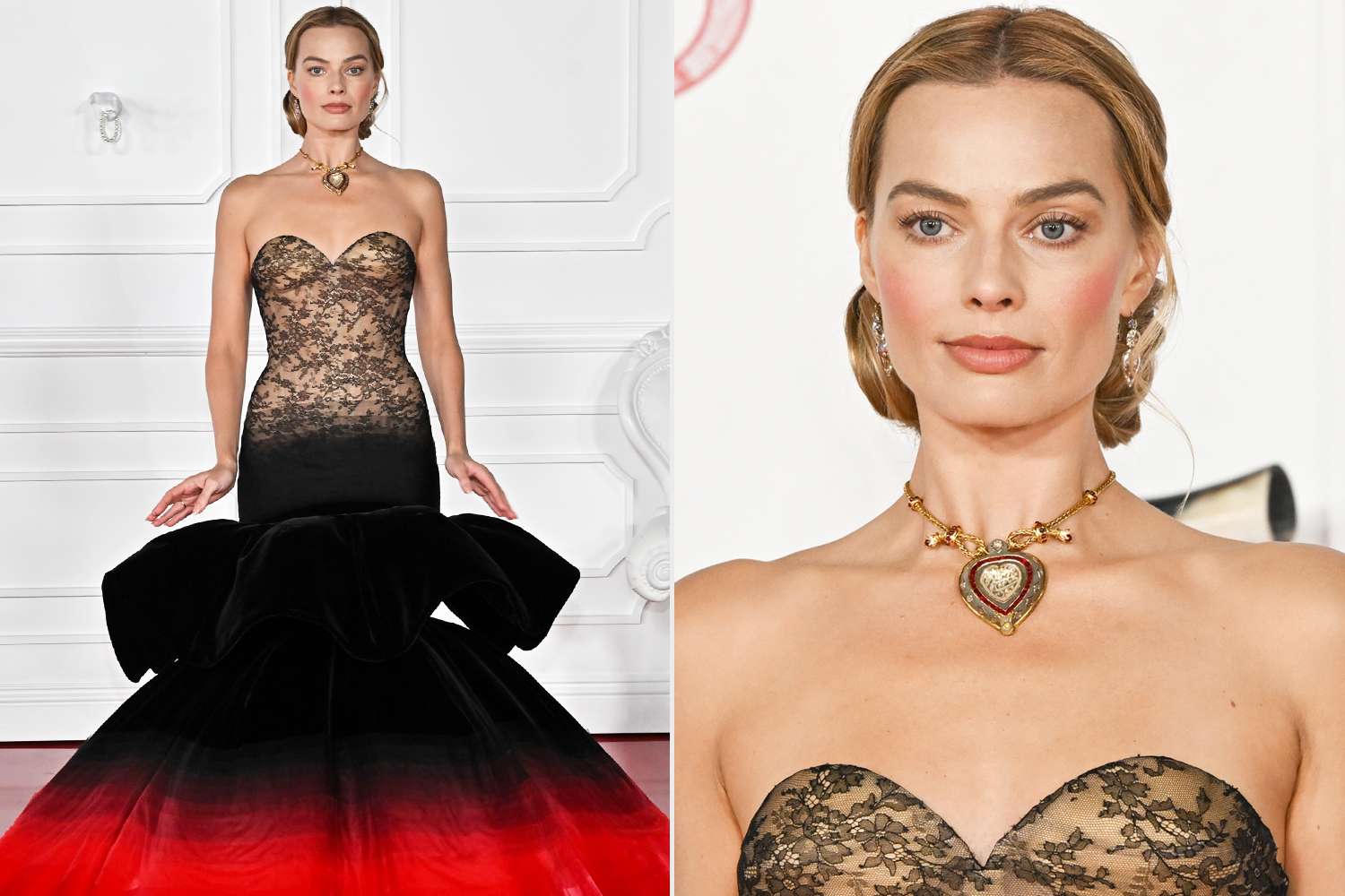 Margot Robbie Wears Elizabeth Taylor’s Cartier ‘Taj Mahal’ Necklace at LA Premiere — People.com