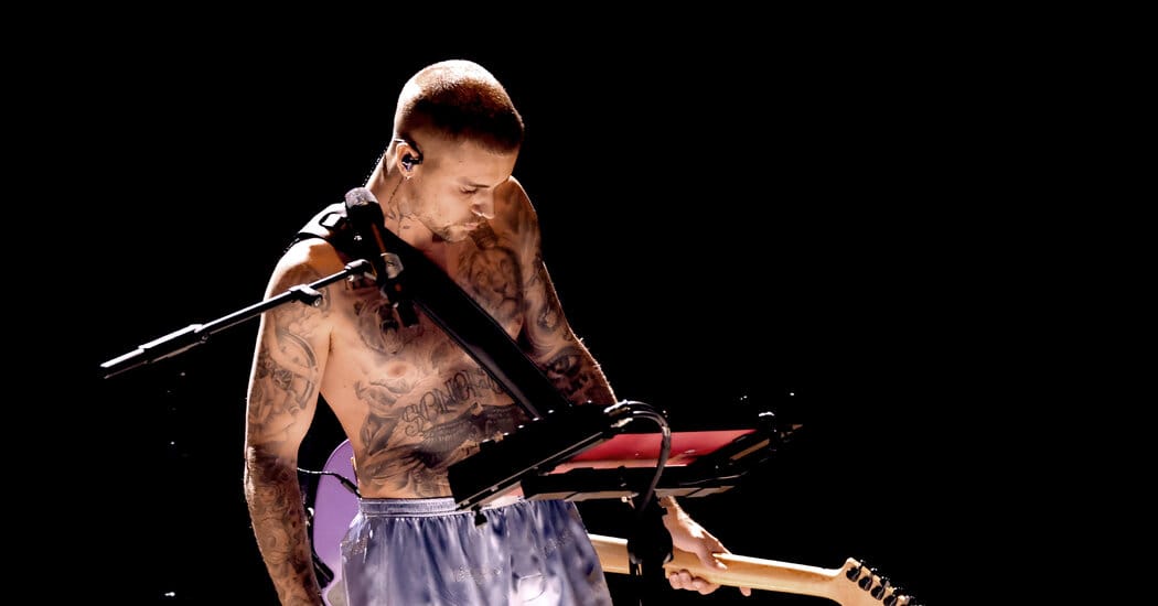 Justin Bieber strips down for solo 'Yukon' at the Grammys — Static01.nyt.com