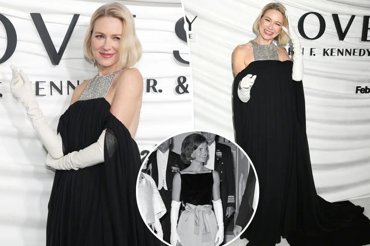 Naomi Watts channels Jackie Kennedy in black and white at ‘Love Story’ premiere — Pagesix.com