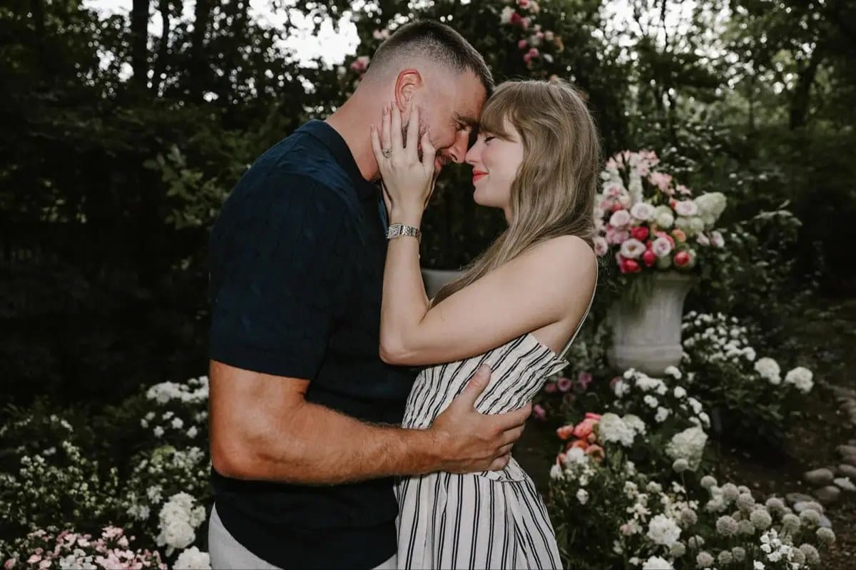 Travis Kelce jokes about Garage Beer at his and Taylor Swift's wedding reception — pagesix.com