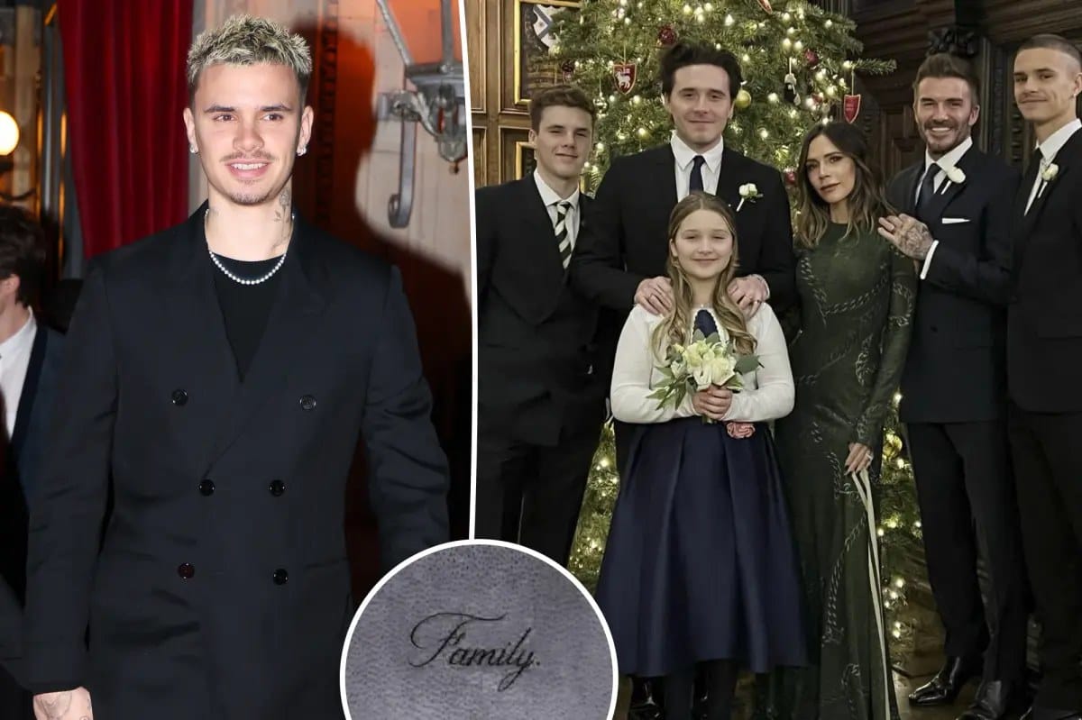 Romeo Beckham debuts 'family' tattoo as Brooklyn covers up his ink — Pagesix