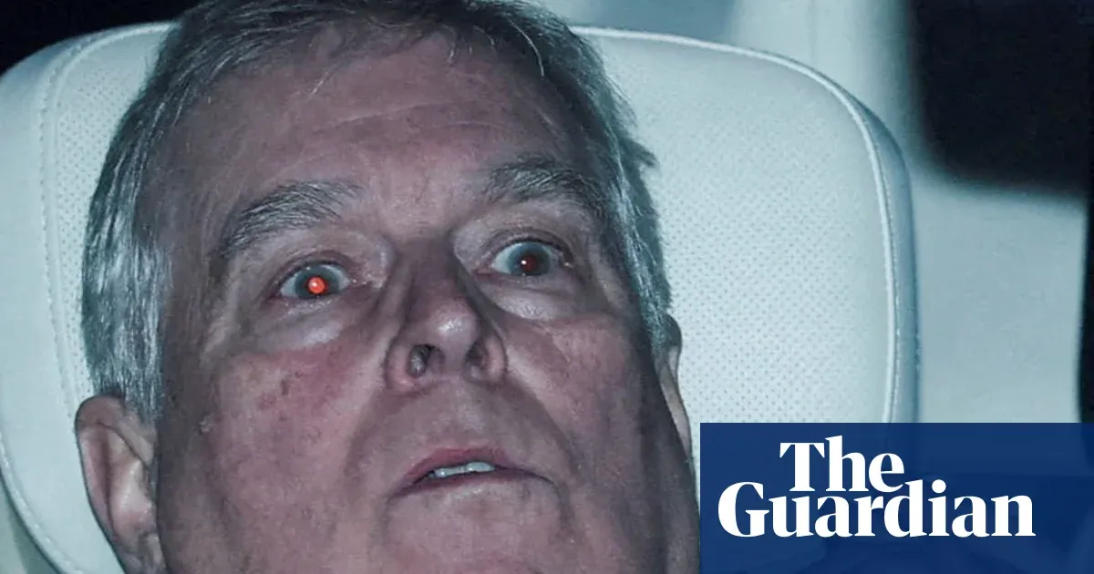 Andrew’s aghast eyes echo The Scream — an arrest photo as royal portrait — Culture | The Guardian