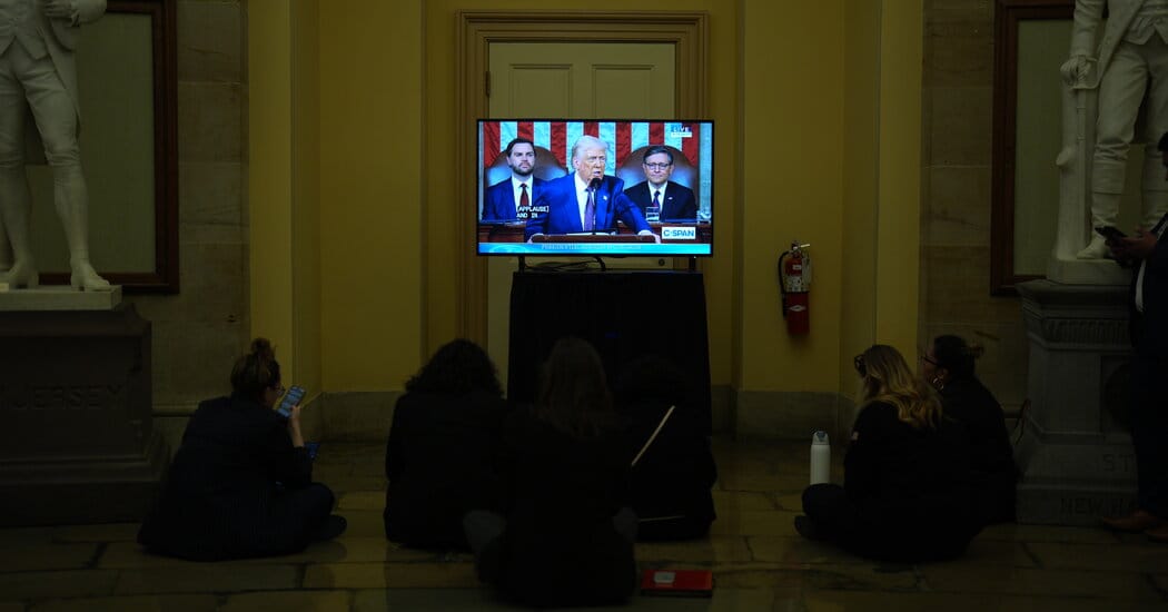 Trump Prepares for a 'Long Speech' at the State of the Union — NYT > U.S. > Politics