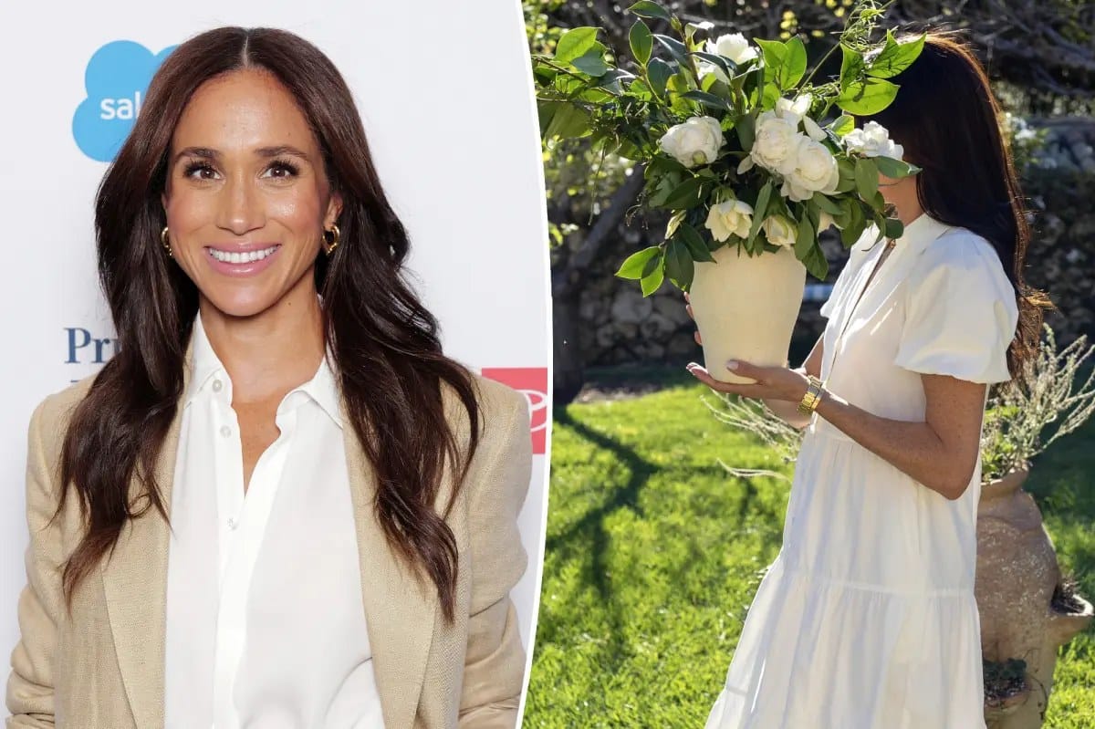 Meghan Markle embraces spring in Brochu Walker's Havana Dress — Pagesix
