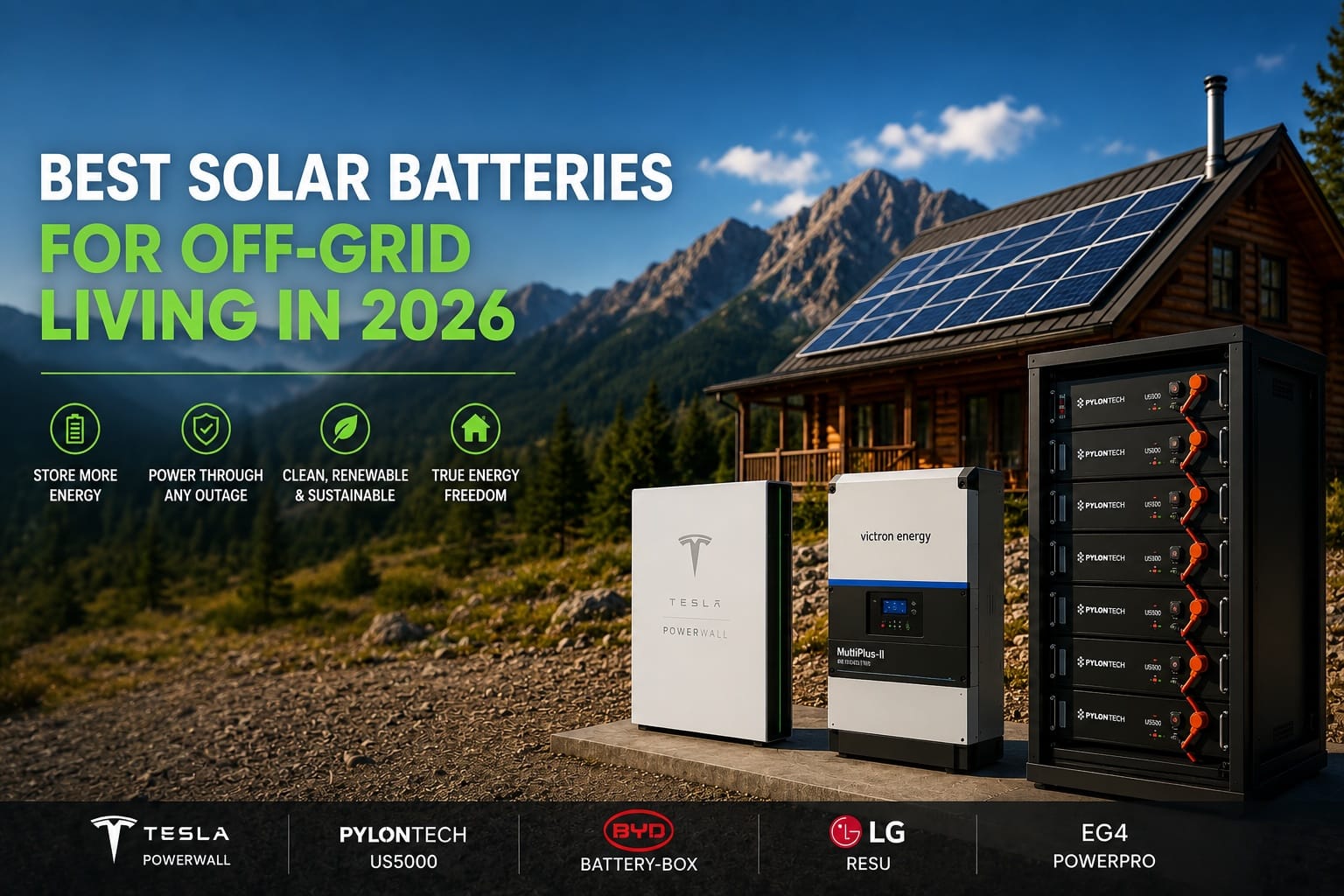 Best Solar Batteries for Off-Grid Living in 2026