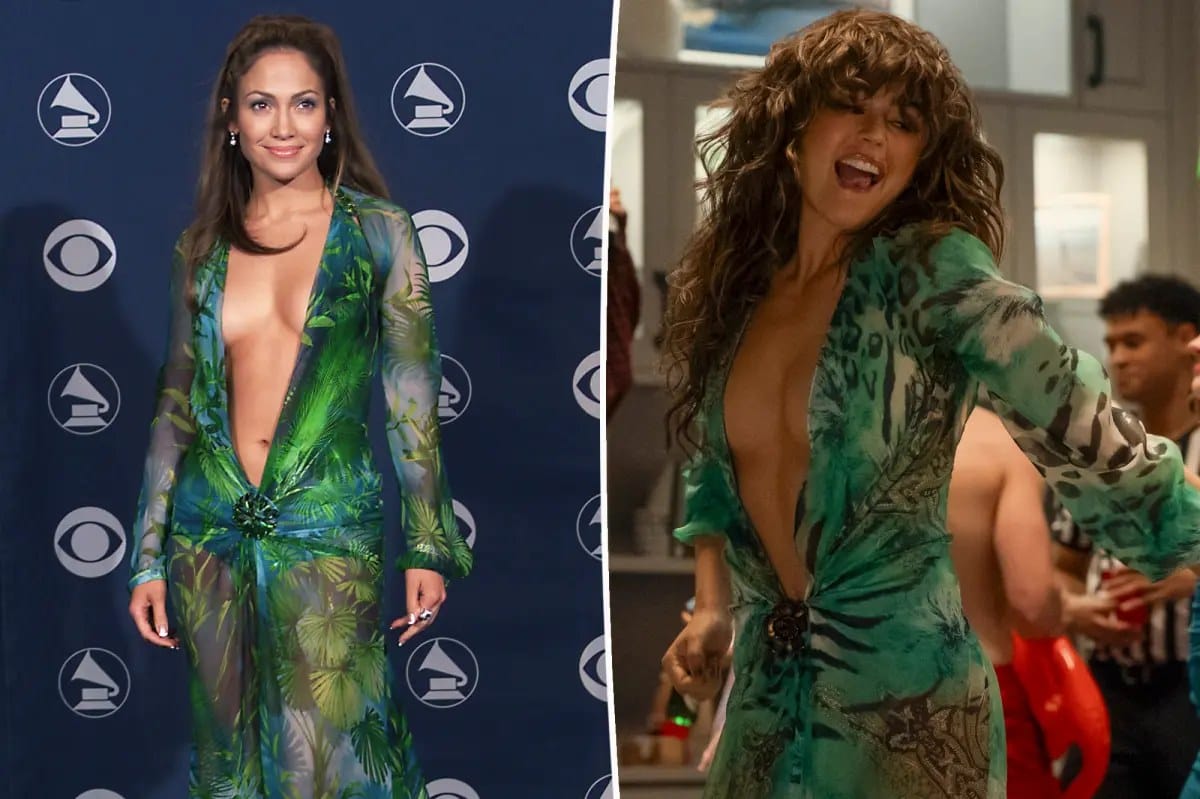 Costume designer used Booby Tape for Allie’s viral J.Lo dress — Pagesix