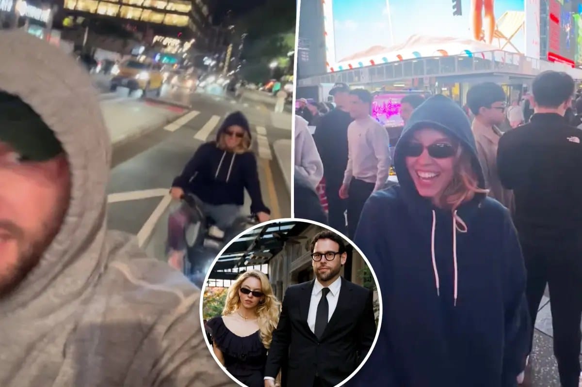 Scooter Braun takes Sydney Sweeney to Times Square in undercover date night — Pagesix
