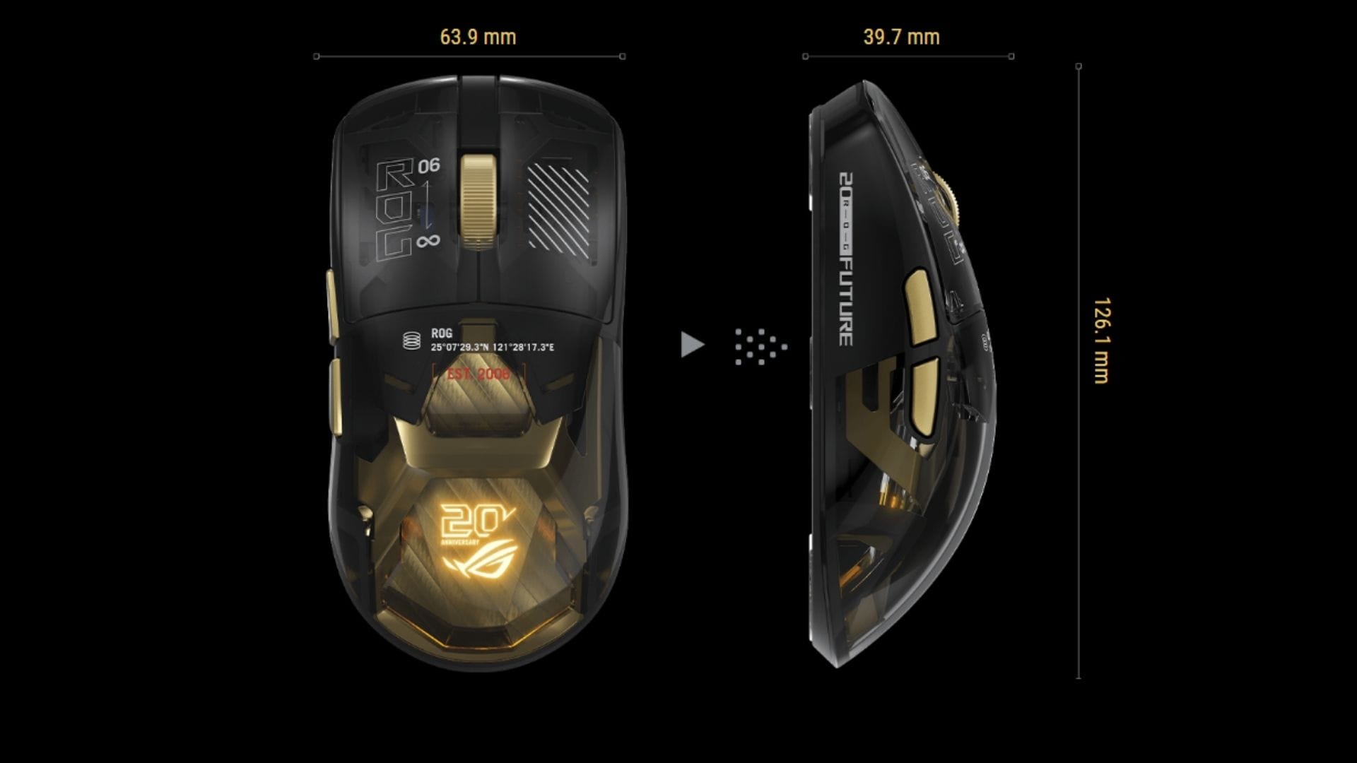 Asus unveils gold-plated 82 g Harpe II Extreme Edition 20 with 65K DPI — Pcgamer