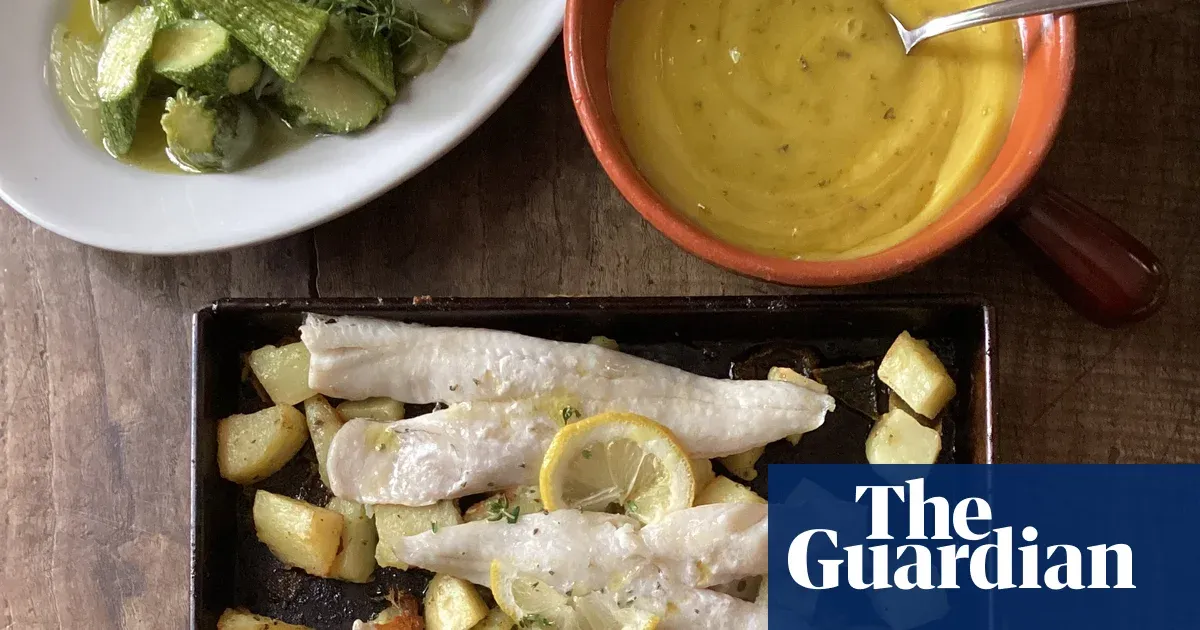 Baked fish and potatoes with oregano and lemon mayonnaise — Lifestyle | The Guardian