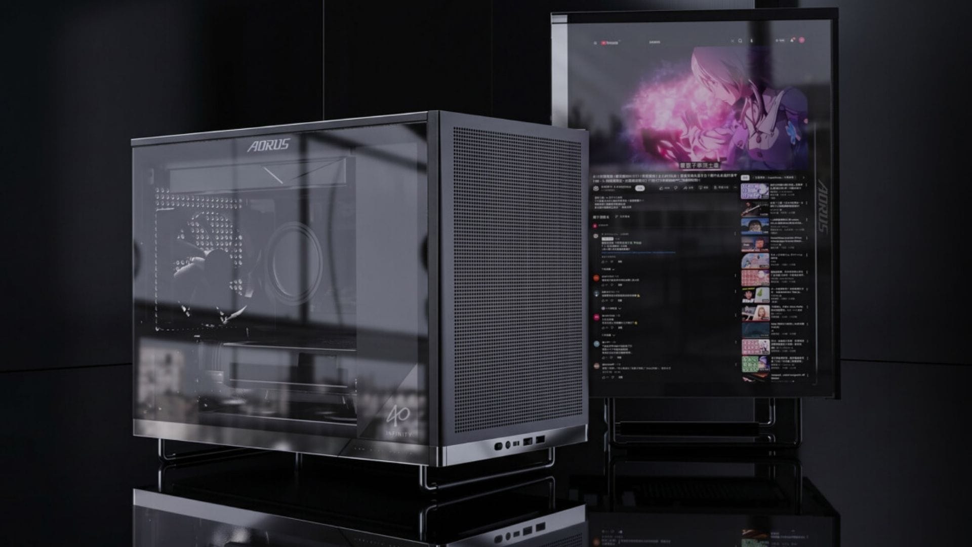 Gigabyte shows microATX case with 16-inch built-in LCD — Pcgamer
