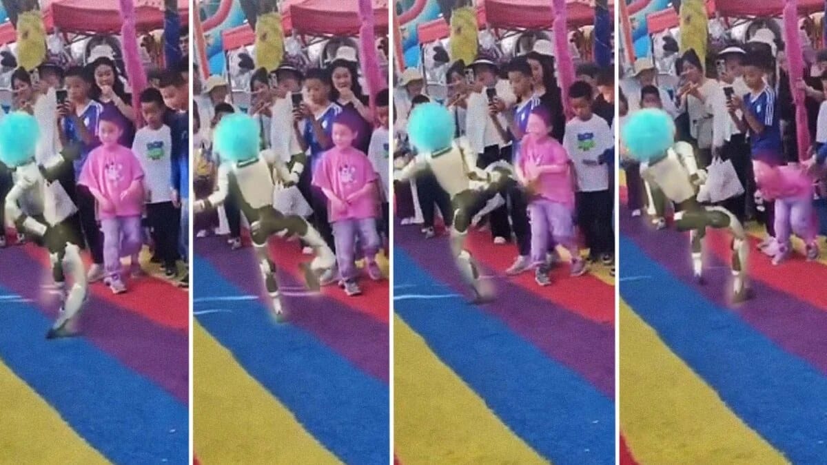 Robot kicks child in stomach at Xinjiang event — Kotaku