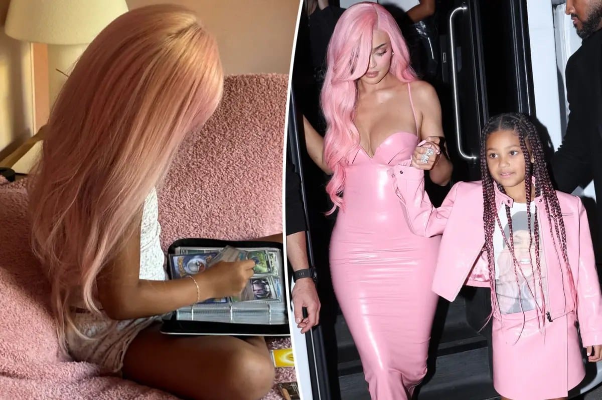 Stormi, 8, wears Kylie Jenner's bubblegum pink wig — Pagesix