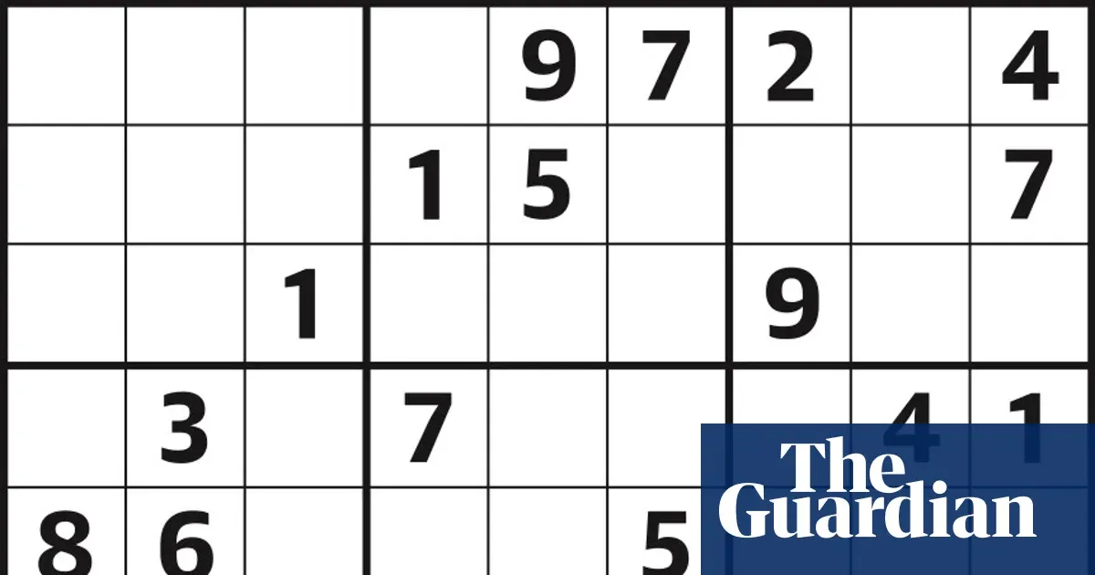 Sudoku 7,341 medium — Lifestyle | The Guardian