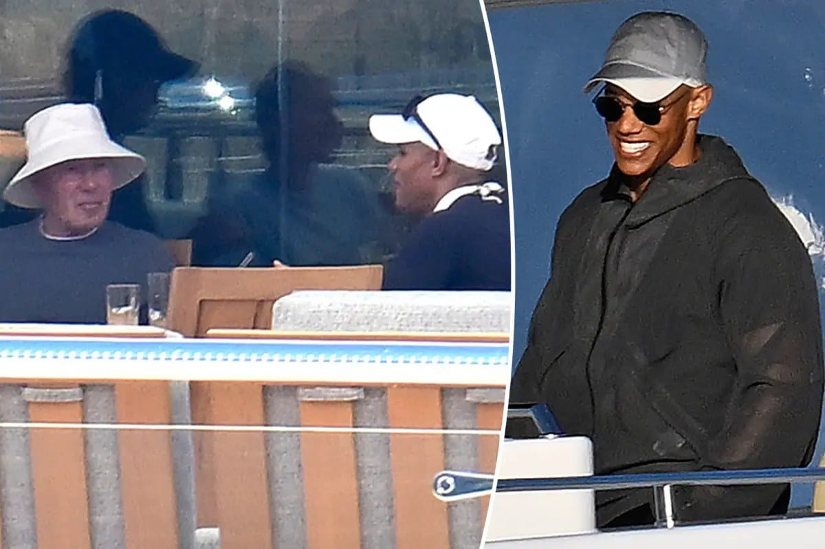 David Geffen, 83, seen with ex-husband David Armstrong, 33, on his yacht — Pagesix