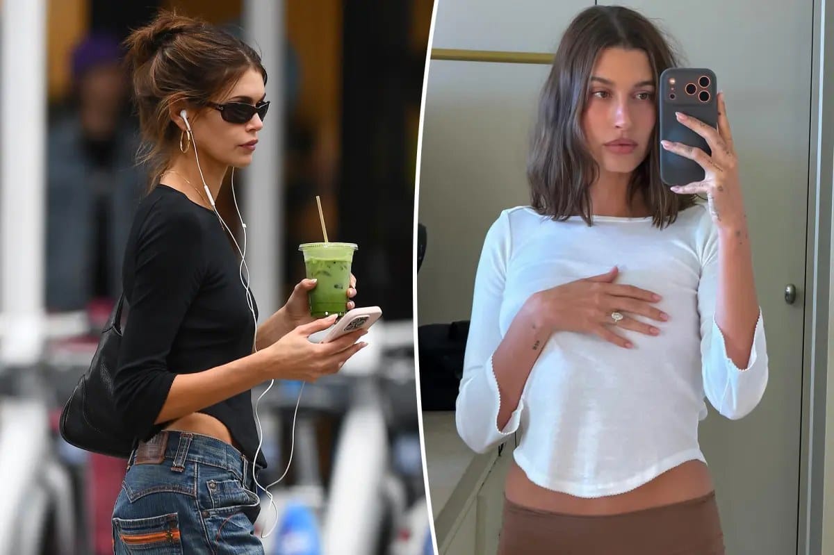 Kaia Gerber and Hailey Bieber wear a $68 T-shirt inspired by Jane Birkin — Pagesix