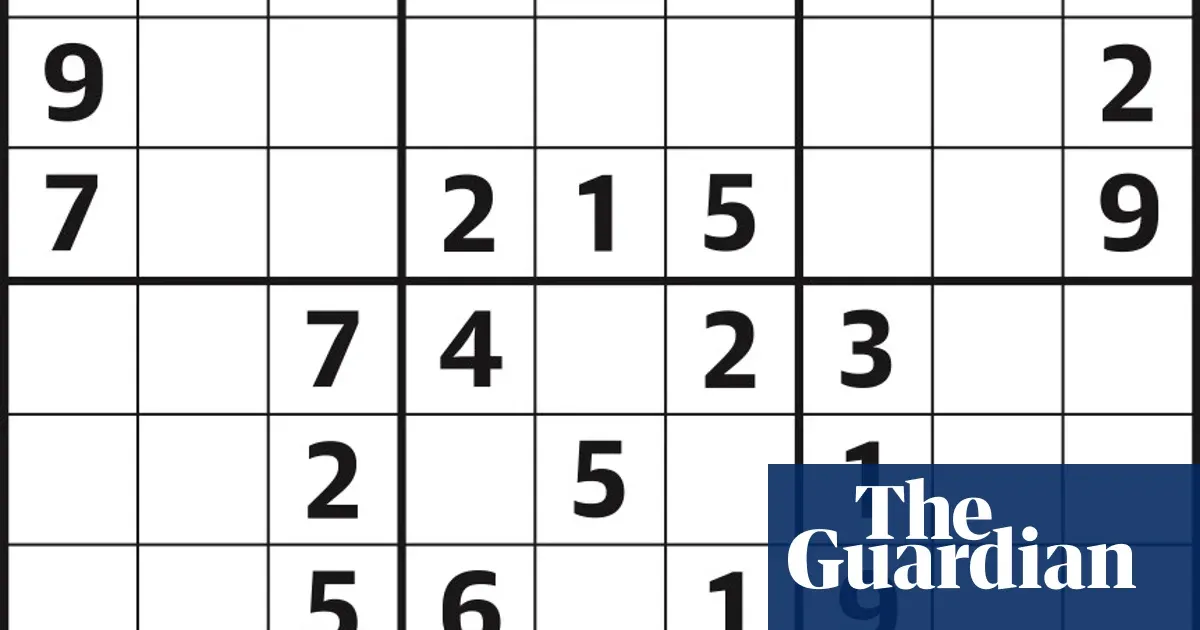 Sudoku 7,344 hard — Lifestyle | The Guardian