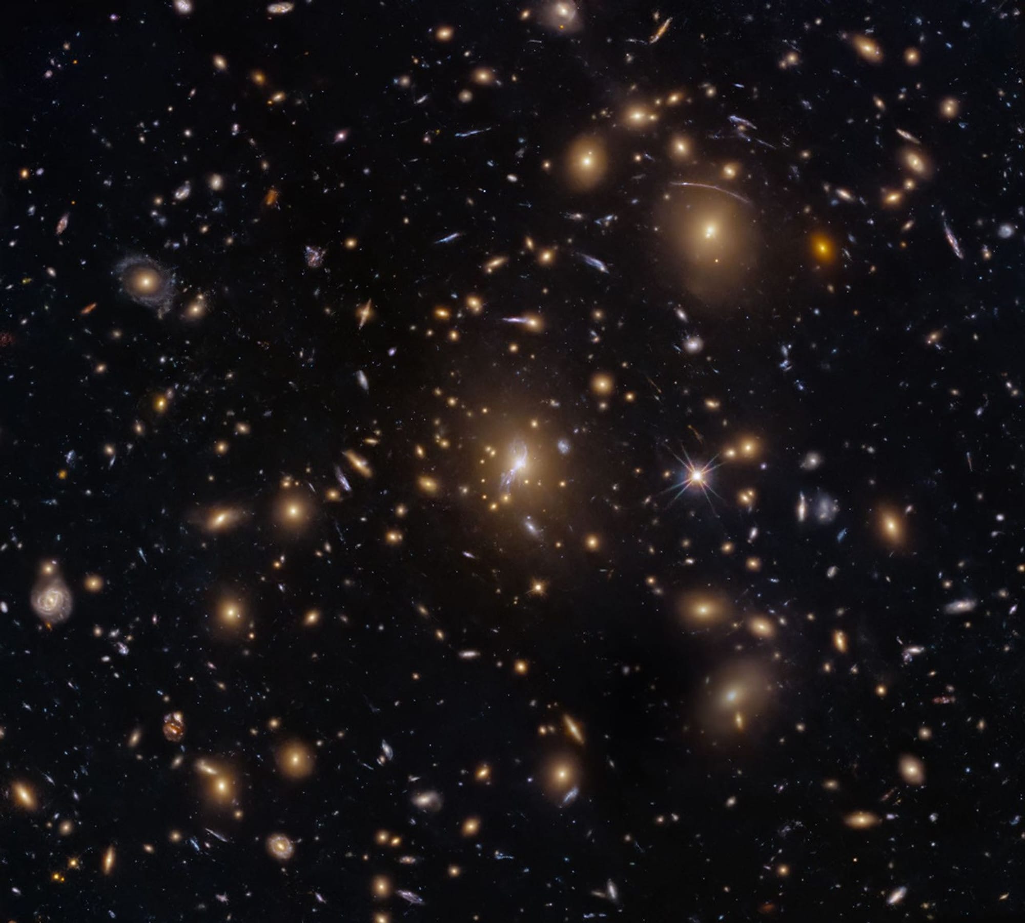 Hubble Image Reveals Swarm of Galaxies in Cluster MACS0329-0211 — NASA Science