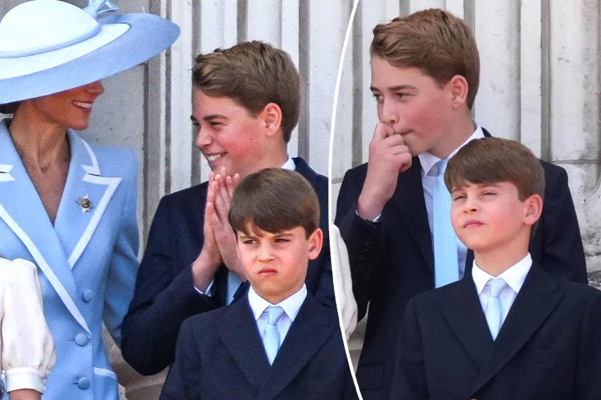 Prince George suppresses sneeze during national anthem at Trooping the Colour — Pagesix