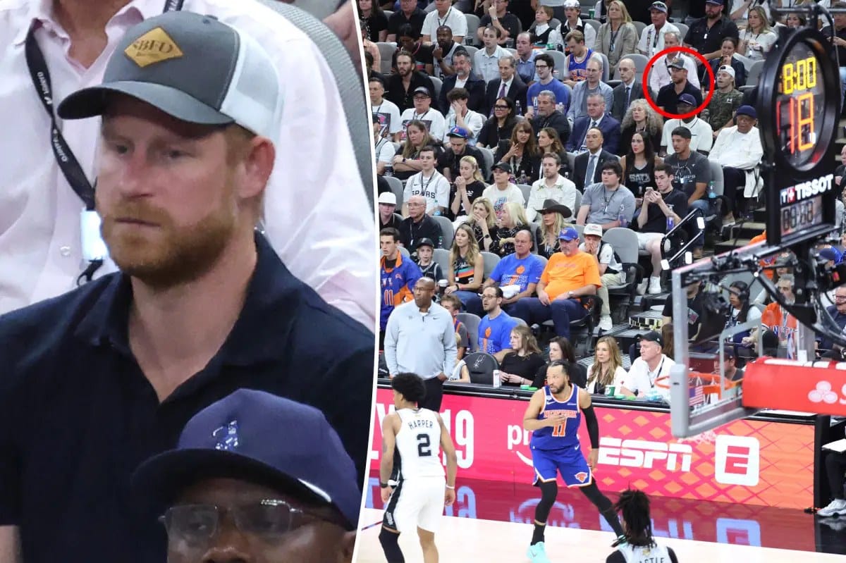 Prince Harry sat in eighth row at Knicks–Spurs game as celebs sat courtside — Pagesix