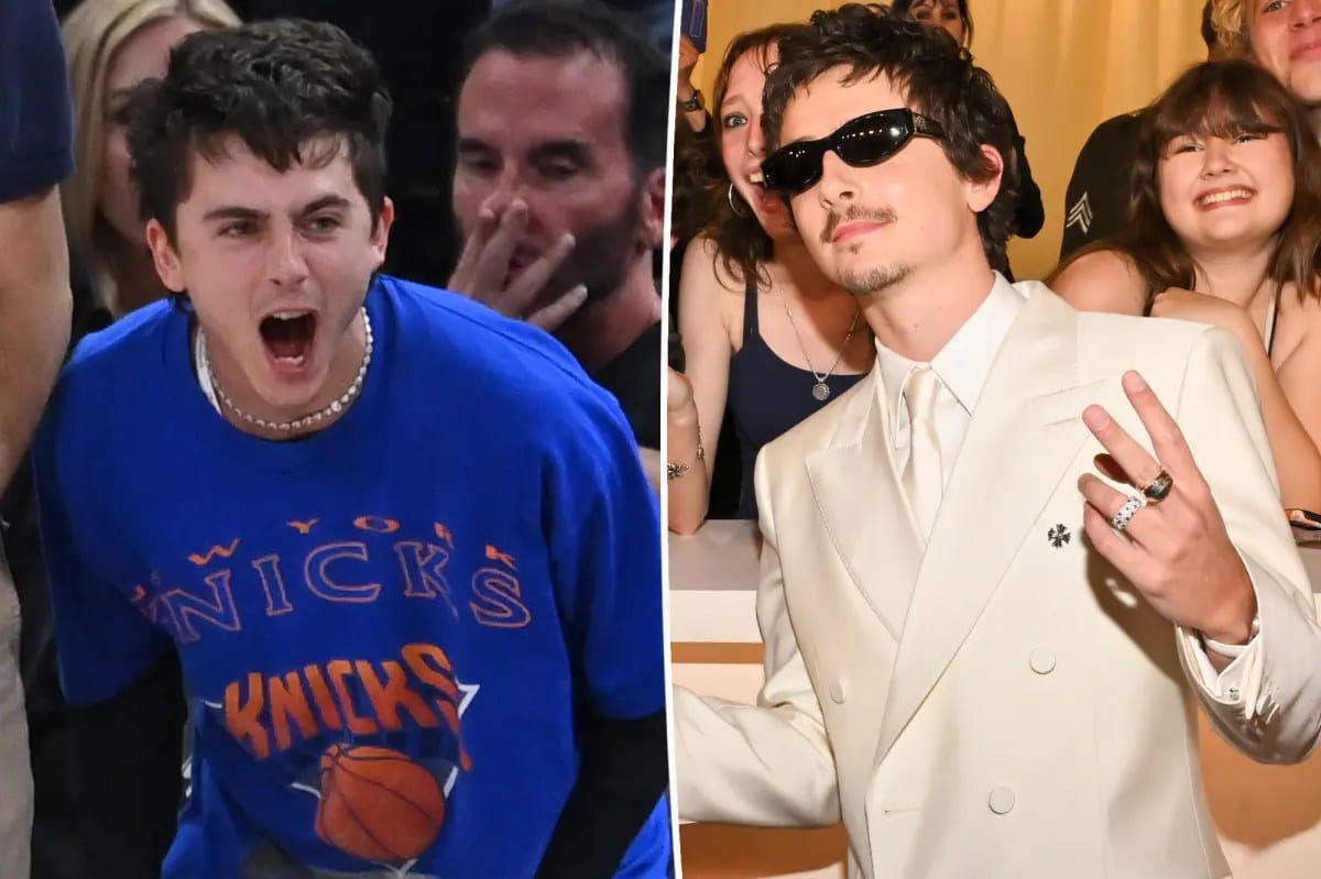 Timothée Chalamet shuns Oscars while celebrating Knicks' title — Pagesix