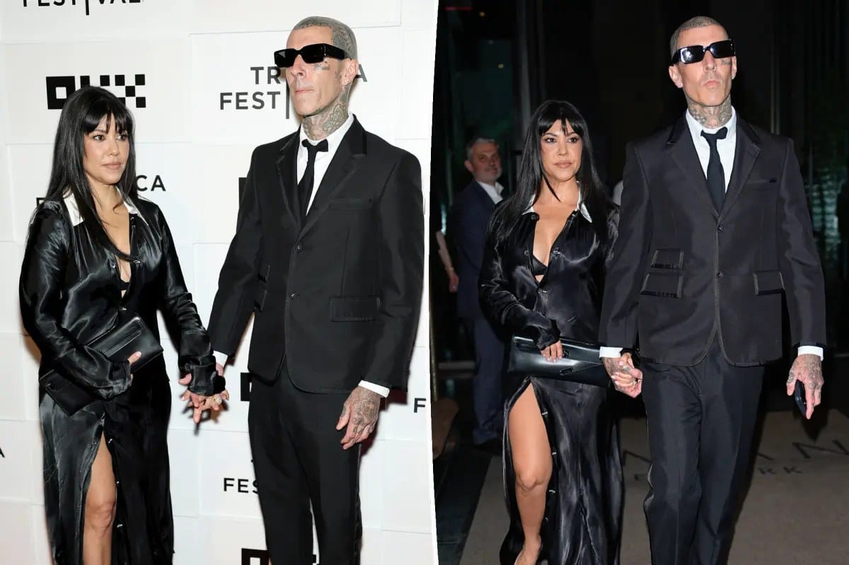Kourtney Kardashian and Travis Barker's first red carpet in over two years — Pagesix