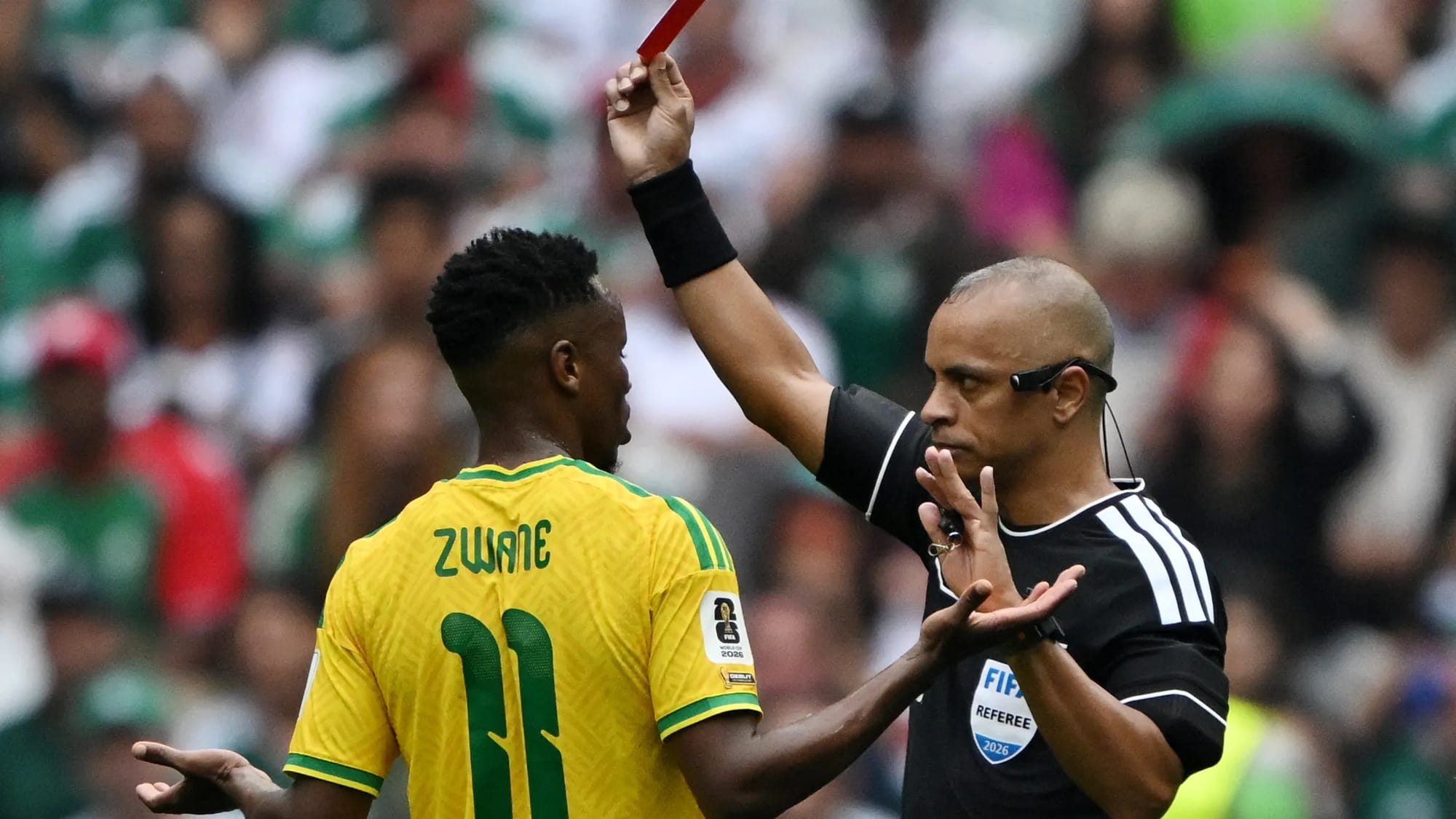 Themba Zwane to miss rest of World Cup group stage after three-match ban — Goal