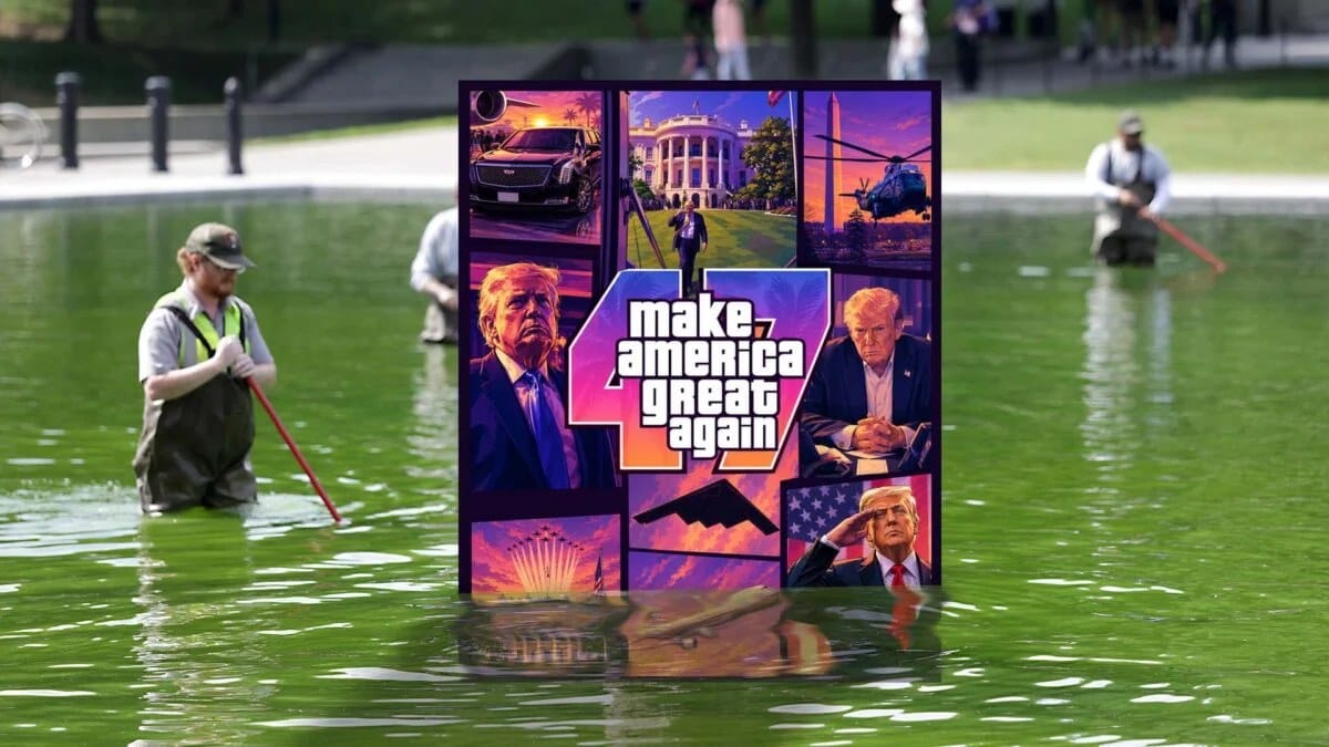 White House posts GTA 6 meme as Reflecting Pool turns green — Kotaku