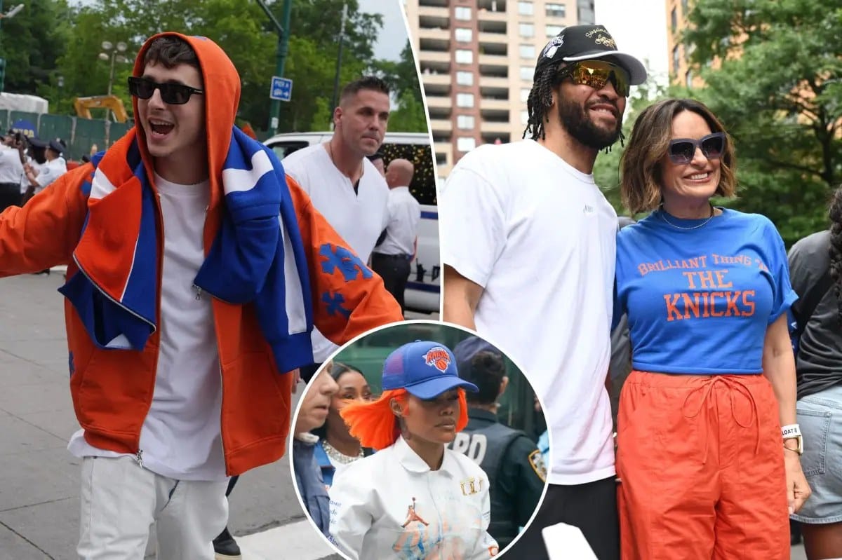 Custom jerseys, designer bags and orange wigs at Knicks parade — Pagesix
