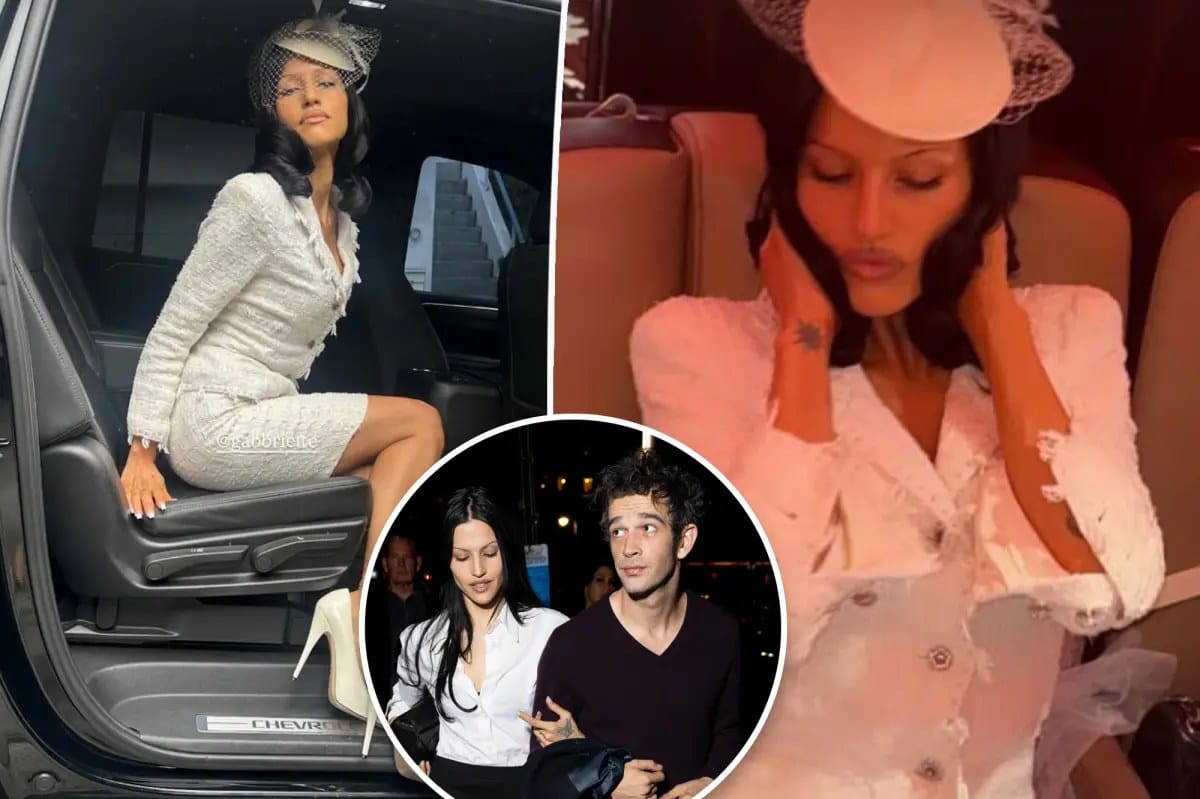 Matty Healy's fiancée Gabbriette kicks off bachelorette in vintage Chanel — Pagesix