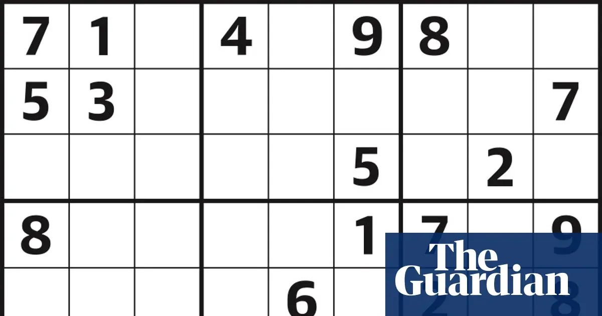 Sudoku 7,357 medium — Lifestyle | The Guardian