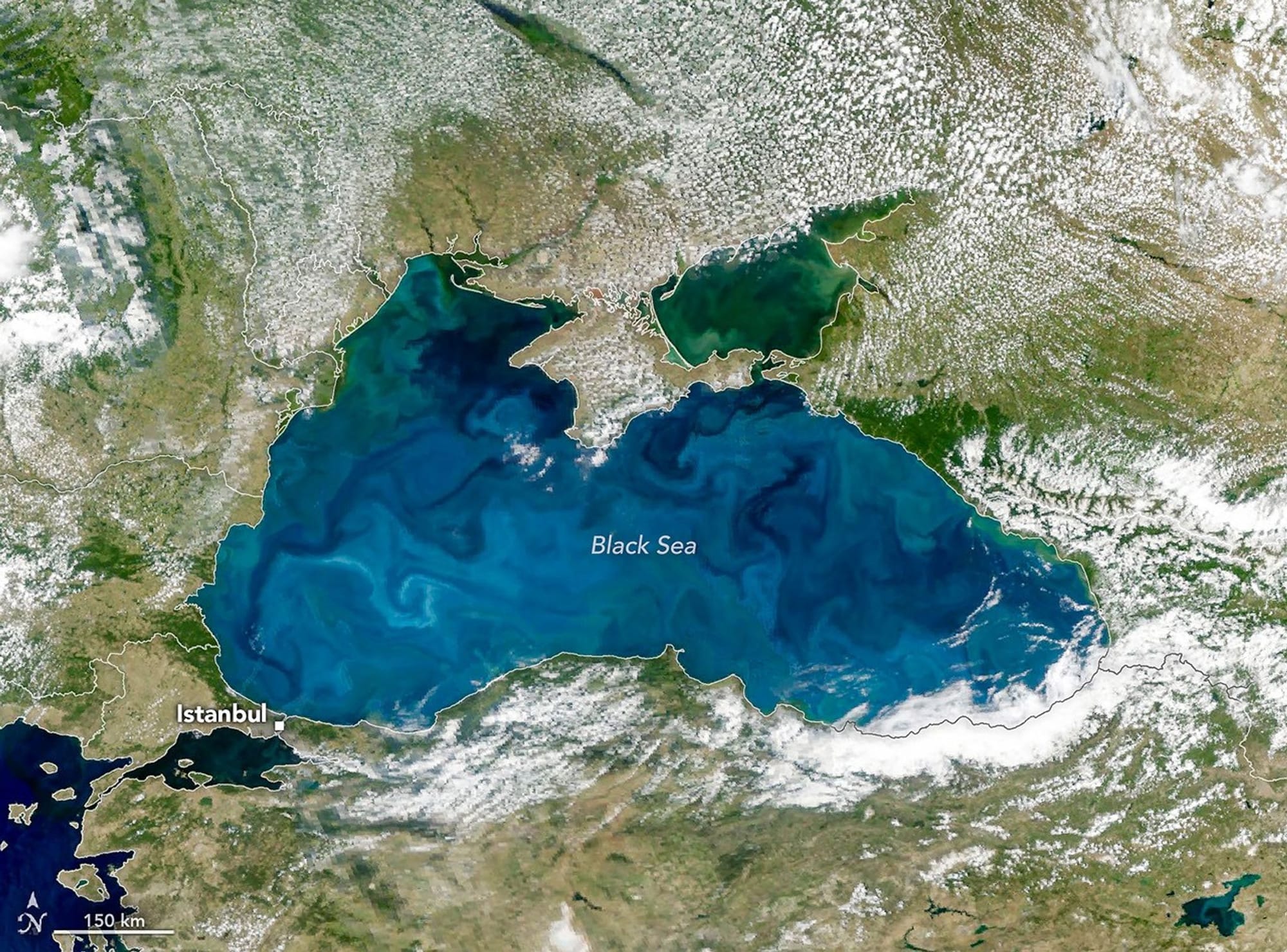 Phytoplankton Give the Black Sea a Turquoise Tint — NASA Science