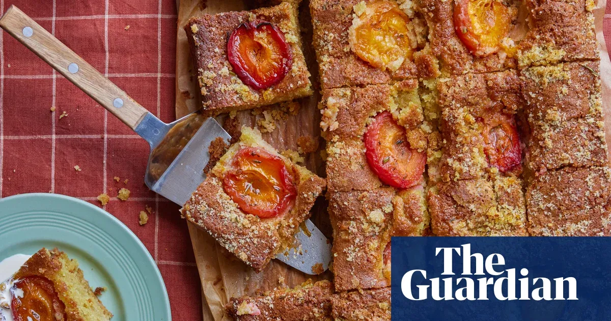 Apricot traybake with rosemary, orange and vanilla sugar crust — Lifestyle | The Guardian