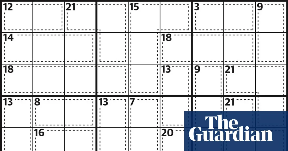 Killer sudoku 1,028 — Lifestyle | The Guardian