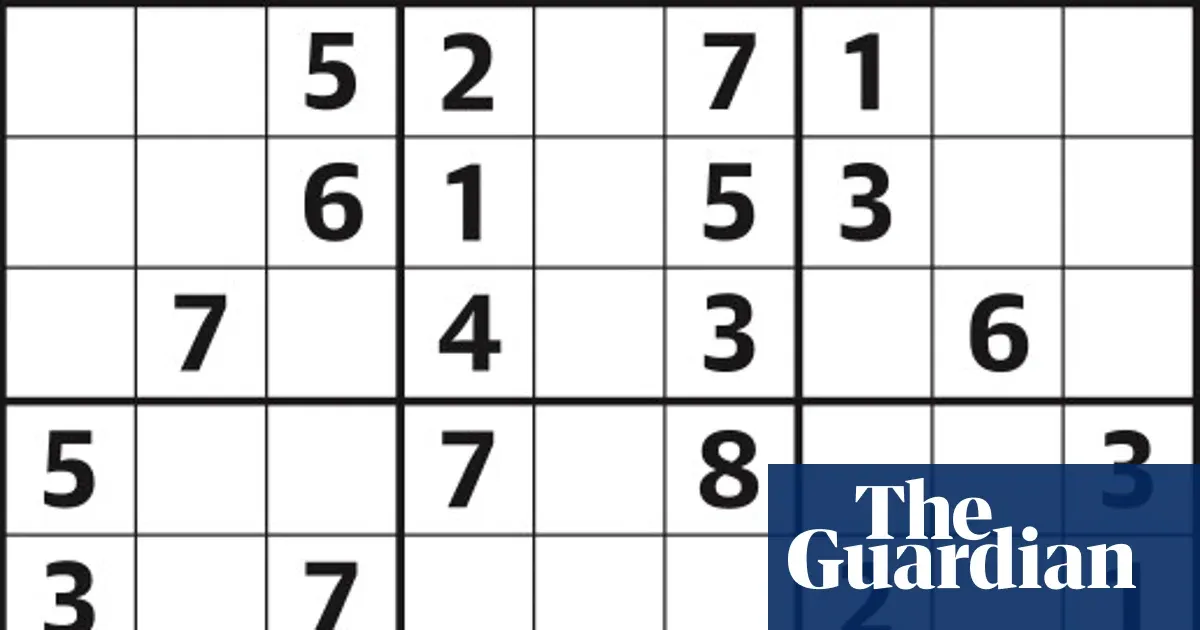 Sudoku 7,364 easy — Lifestyle | The Guardian