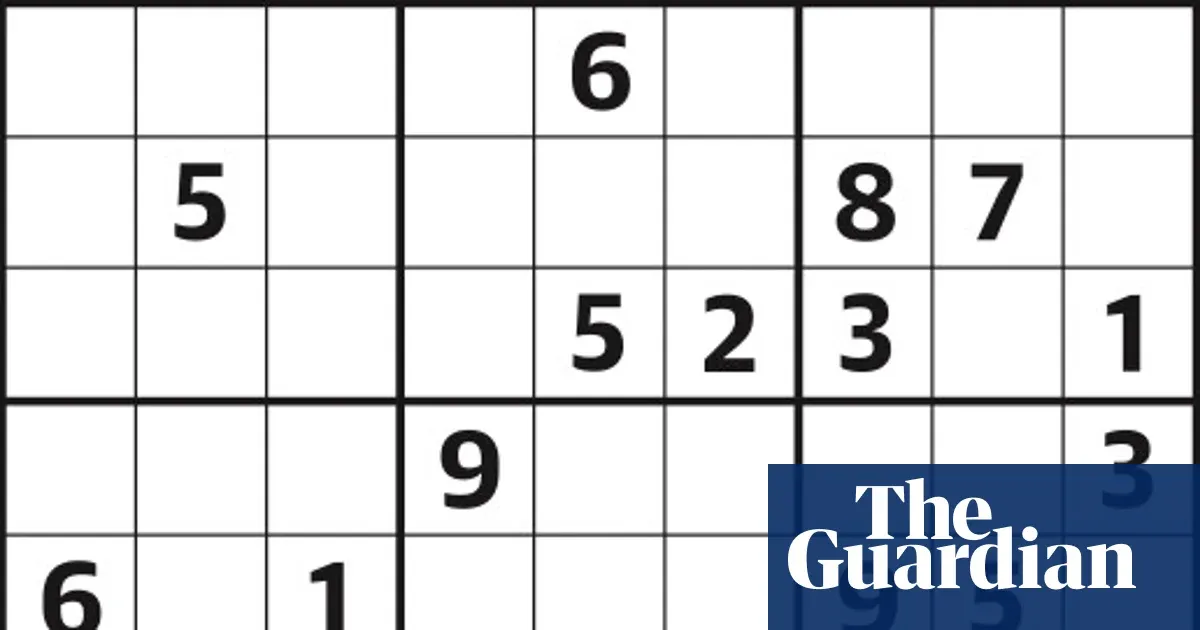 Sudoku 7,365 medium — Lifestyle | The Guardian