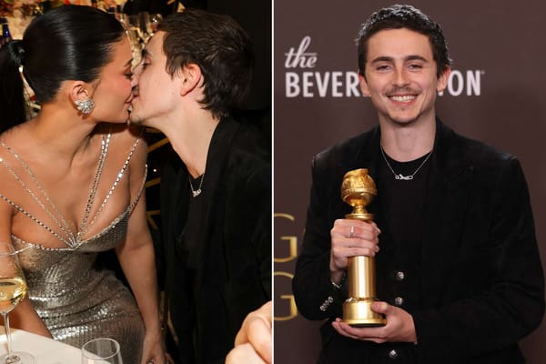 Chalamet shares kiss with Kylie Jenner as his Golden Globe is engraved — People.com