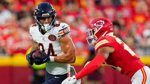 Rams at Bears in 2026 divisional round; model projects 52 combined points — Sportshub.cbsistatic.com