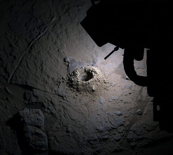 Curiosity illuminates Nevado Sajama drill hole with arm LEDs at night — Assets.science.nasa.gov