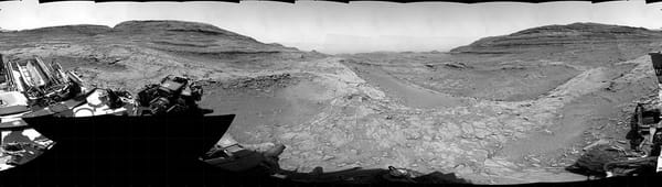 Sol 4810: Right Navigation Camera, Cylindrical Projection — NASA Science