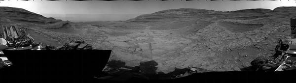 Sol 4805: Right Navigation Camera, Cylindrical Projection — NASA Science