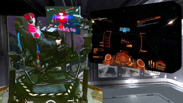 Fan builds SimStarr motion rig from salvaged VR-ride parts — Pcgamer