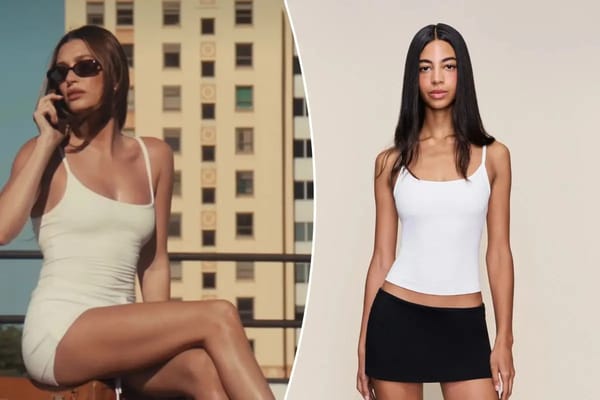 Hailey Bieber wears $38 Guizio tank in Rhode bronzer campaign — Pagesix