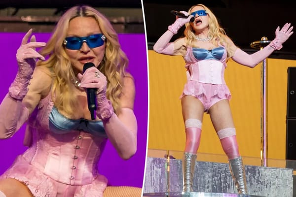 Madonna, 67, stuns in pink corset at surprise Times Square concert — Pagesix