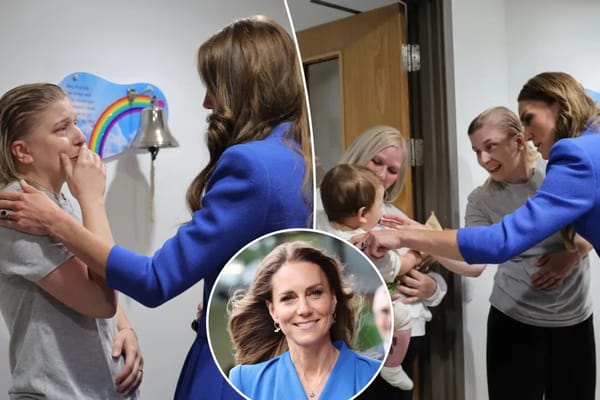 Kate Middleton comforts young mother finishing cancer treatment — Pagesix