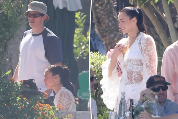 Dua Lipa in white lace dress at post-wedding gathering in Palermo — Pagesix