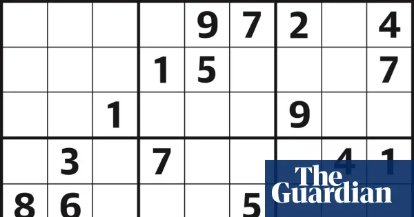 Sudoku 7,341 medium — Lifestyle | The Guardian